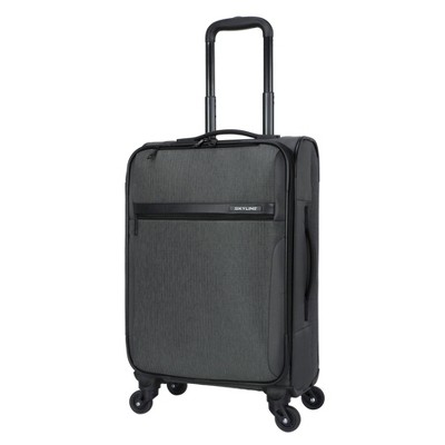 Skyline Softside Medium Checked Spinner Suitcase - Gray Heather_4