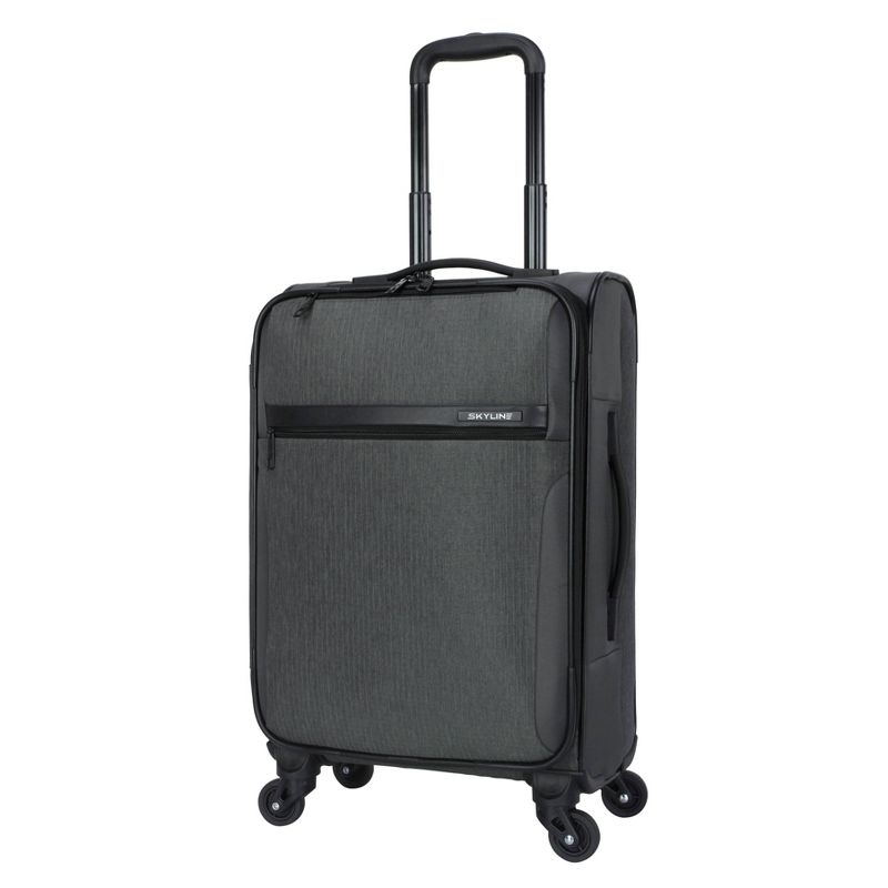 Skyline Softside Medium Checked Spinner Suitcase - Gray Heather, 4 of 10