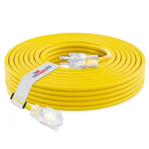 LifeSupplyUSA 16 Gauge Power Extension Cord Outdoor & Indoor Waterproof Cable SJTW 16/3 - 1 of 4
