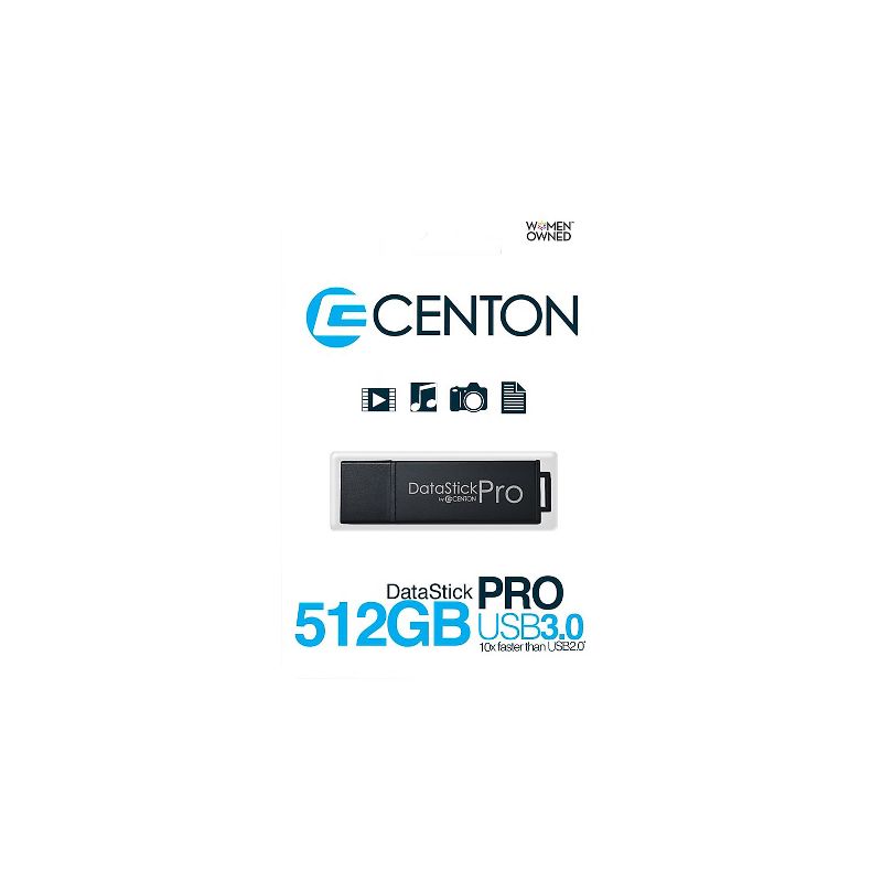 Centon DataStick Pro 512GB USB 3.2 Type A Flash Drive Black (S1-U3P6-512G), 3 of 5