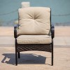 Moda Furnishings W25 In. Outdoor Metal Wicker Chair With Beige Cushions - 2 of 4