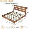 AMERLIFE Mid Century Platform Beds with Reclining Slatted Headboard - 2 of 4