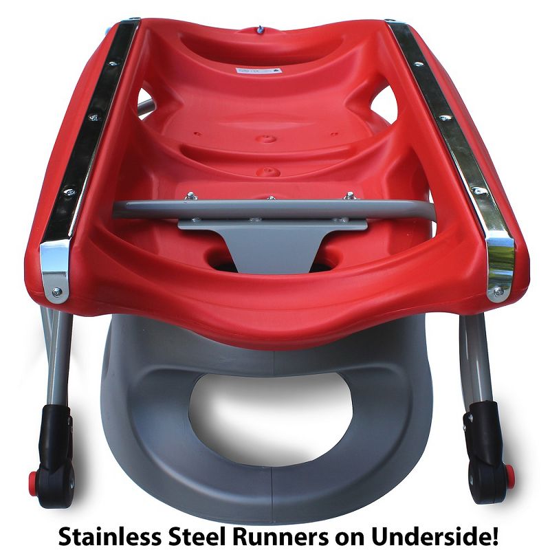 Flexible Flyer Collapsible Toddler Sleigh - Red/Gray, 3 of 10