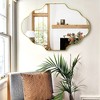 Beautyolove 23 in. W x 37 in. H Scalloped Gold Decorative Wall Mirror - 4 of 4