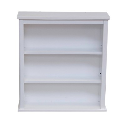 Alaterre Furniture Dorset Bathroom Storage Tower with Open Upper Shelves and Lower Cabinet