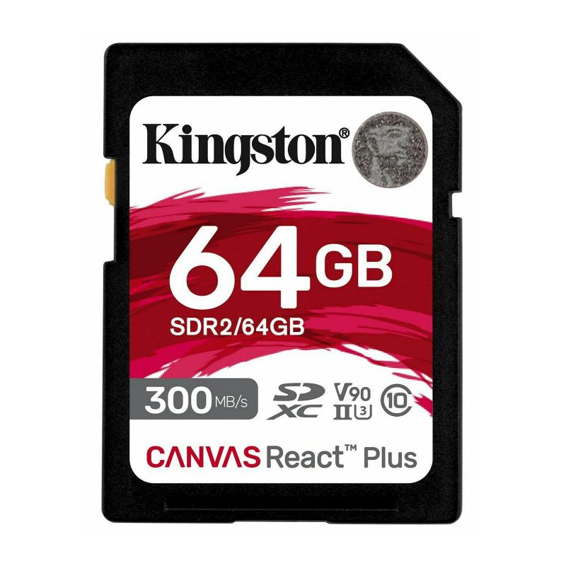 Kingston Canvas React Plus 64GB U3 V90 SD Card, 1 of 4