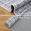 Modern Plaid Area Rug Washable Rug Contemporary Non Slip Rugs for Indoor - 4 of 4