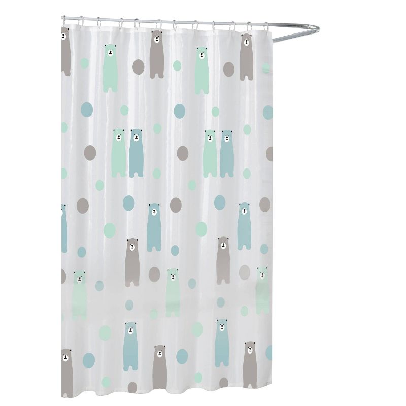 Happy Bears Shower Curtain Teal/Gray - Moda at Home, 4 of 6