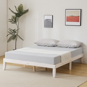 KTMBDW 12 Inch Twin/Full/Queen/King Size Platform Bed with Wooden Slats, No Box Spring Needed, Easy Assembly - 1 of 4
