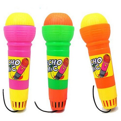 Children's Microphone Toy,Plastic Magic Mic,Novelty Echo Microphone, Pretend Play Toy Gift for Children Random Color