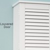 GDFStudio Fiona Modern Wall-Mounted Bathroom Cabinet with 1 Towel Bar, 2 Louvered Doors and Shelves - 3 of 4