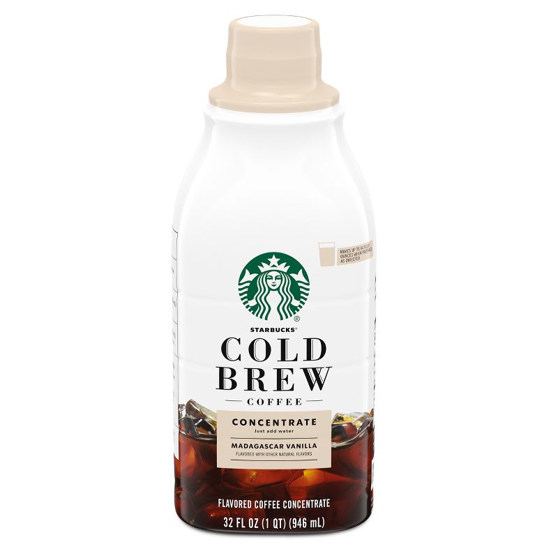Starbucks Cold Brew Coffee &#8212; Madagascar Vanilla &#8212; Multi Serve Concentrate &#8212; 1 bottle (32 fl oz.), 1 of 9