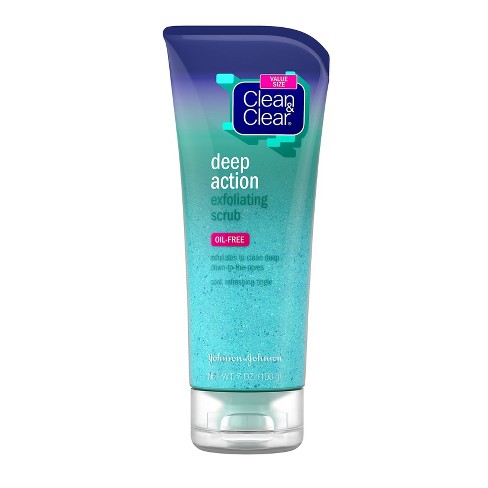 Clean & Clear Oil-free Deep Action Exfoliating Facial Scrub For