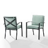 Kaplan 2pk Outdoor Rocking Chairs Mist/Oil Rubbed Bronze - Crosley: Steel Frame, X-Back Design, UV-Resistant - 2 of 4