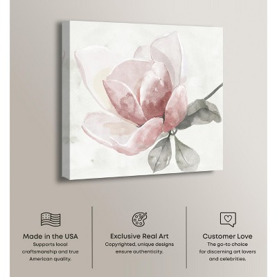 Blush Rose Floral 20" x 20" Canvas Wall Art