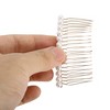 Unique Bargains Women's Single Row Faux Pearl Hair Comb Insertion Tool Gold Tone 1 Pc - 3 of 3