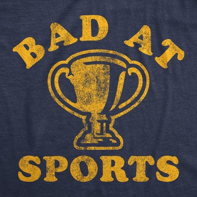 Мужские футболки Crazy Dog T-Shirts, Inc. Mens Funny T Shirts Bad At Sports Sarcastic Fitness Tee for Men - Crazy Dog Men's T Shirt For Football Season Navy S — фото 2