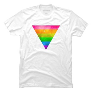 Adult Design By Humans Pride Rainbow Galaxy Triangle By TheRandom T-Shirt - 1 of 2