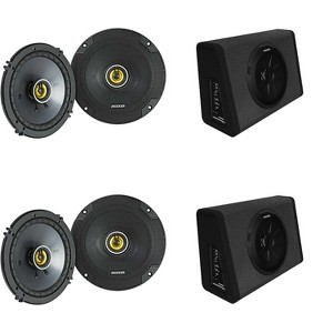 Kicker (2) 11PT250 Powered Truck Enclosure & (2) 46CSC654 6.5" Bundle - 1 of 4