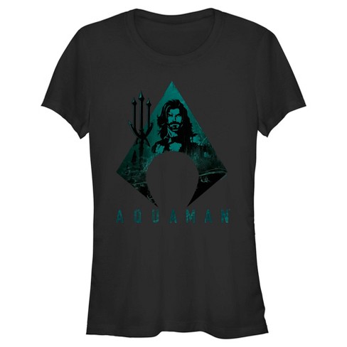 Junior's Aquaman Trident Shape T-Shirt - image 1 of 4