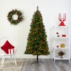 Nearly Natural 7-ft Mixed Pine Artificial Christmas Tree with 350 Clear LED Lights, Pine Cones and Berries - 4 of 4