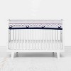 Bacati - Olivia Long Crib Rail Guard Cover Coral/Navy - 3 of 4