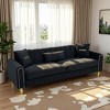 ORRD 87.4" 3-Seater Upholstered Sofa with Throw Pillows, Pocket Spring Comfort & Metal Legs for Modern Living Room - 2 of 4