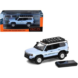 2024 Toyota Land Cruiser Prado Light Blue with White Top and