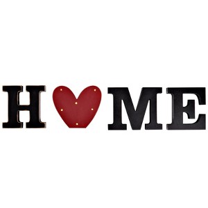 The Lakeside Collection Home Sign with Lighted Heart or Set of 4 Icons - Set of 4 Icons - 1 of 4