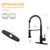 JUJABU Black Stainless Steel Kitchen Faucet with Pull-Out Sprayer - Flexible Nozzle for Easy Cleaning and Filling - 3 of 4