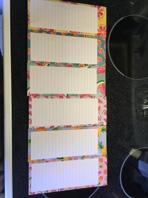 Juvale 6-pack Magnetic Notepads For Refrigerator - Floral Shopping