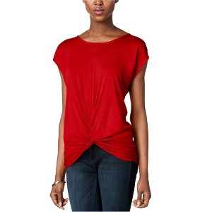 I.N.C International Concepts Womens Twist Front Pullover Blouse, Red, XX-Large - 1 of 1