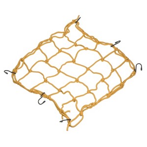 Unique Bargains Travel Camping Extendable Rubber Rope Cover Motorcycle Cargo Luggage Debris Tie-Down Net with 6 Hooks 1 Pc - 1 of 4