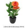 Unique Bargains Artificial Plants Two-Headed Lotus Bonsai Plastic 2.95"x2.95"x9.06" 1 Pcs - 3 of 4
