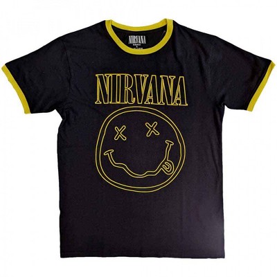 Adult Nirvana Happy Face Ringer T-Shirt