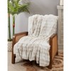 50"x60" Soft Serenity Faux Fur Throw Blanket Natural - Saro Lifestyle - 4 of 4