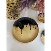 Classic Touch 11"D S/4 Dinner Plates Gold with Black Dipped Design - 2 of 3