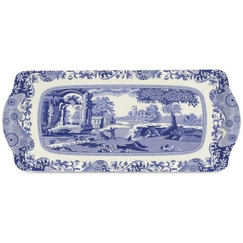 Pimpernel Blue Italian Melamine Sandwich Tray - 15.25" x 6.5" - image 1 of 4