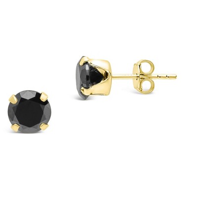 SHINE by Sterling Forever Sterling Silver 7mm Rainbow CZ Studs