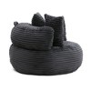 Lazy Bean Bag Sofa with 3 Pillows, Oversized High Back Lounge Chair for Adults & Kids, Corduroy Floor Couch for Gaming, Reading & Bedroom - 2 of 4