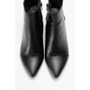 Gael - Black Leather Block Heel Boot (Women) black cilt 6 Forever & Always Shoes - 3 of 4