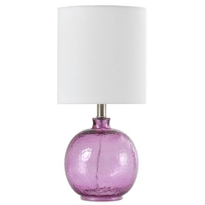 Glass Table Lamp Purple Flash 