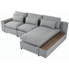 Left-Angle Modular Sofa with Detachable Cushions, 3 Pillows, & 2 Storage Areas for Living & Work Spaces - 3 of 4