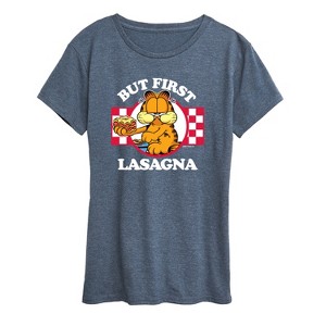 Women's - Garfield - But First Lasagna Short Sleeve Graphic T-Shirt - 1 of 4