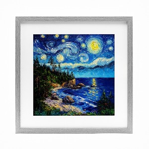 Stupell Industries Acadia National Park Post Impressionist Framed Print Under Glass Art - 1 of 4