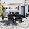 7-Piece Steel Patio Dining Set Weather Resistant Outdoor Table and Chairs for Balcony, Backyard, Deck or Garden Gathering–The Pop Home - 2 of 4