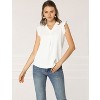 INSPIRE CHIC Women's Ruffled Sleeveless Work Business Vintage Blouses - 3 of 4
