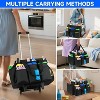Large Rolling Cleaning Caddy Bag with Detachable Trolley, Cleaning Cart on Wheels with Shoulder Strap for Cleaning Supplies - 3 of 4