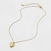 14K Gold Dipped Heart Charm Initial Necklace - A New Day™ Gold - 2 of 4