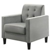 CAVINAS Velvet Accent Chair with Tufted Backrest and Plastic Legs,Cozy Upholstered Living Room Chairs,Reading Chairs for Living Room - 2 of 4